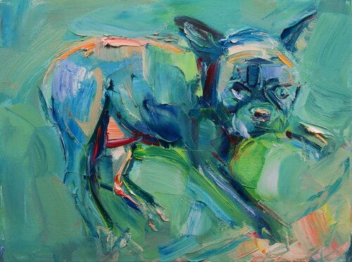 Good doggy II di Marta Lipowska, Pittura in vendita su Singulart