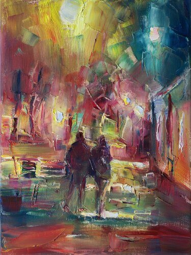 Night impression XIV van Marta Lipowska, Schilderij te koop op Singulart