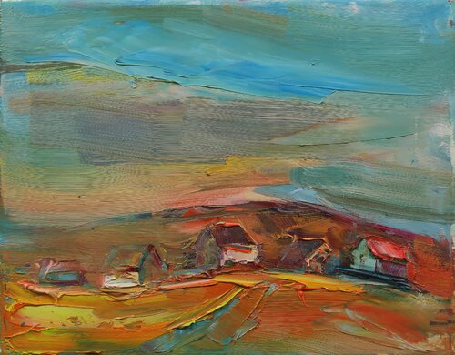 Landscape XIV van Marta Lipowska, Schilderij te koop op Singulart