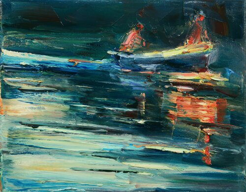 Upstream di Marta Lipowska, Pittura in vendita su Singulart