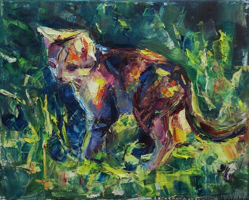 Kitten XV van Marta Lipowska, Schilderij te koop op Singulart