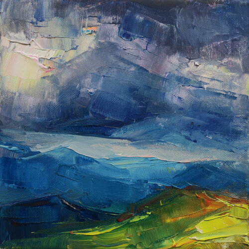 Over the hills VII di Marta Lipowska, Pittura in vendita su Singulart