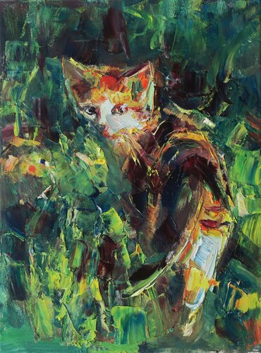 Kitten XVI van Marta Lipowska, Schilderij te koop op Singulart