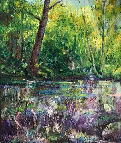 Río en Palencia di Olga Pérez Alonso, Pittura in vendita su Singulart
