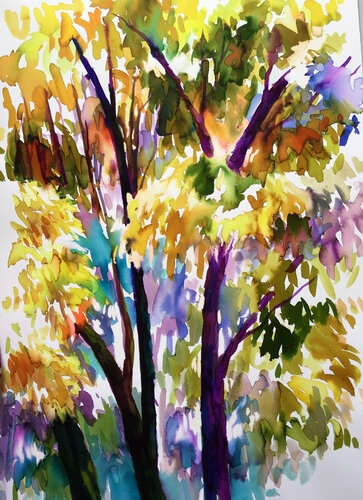 Arbol en otoño by Olga Pérez Alonso, Work on Paper for Sale on Singulart