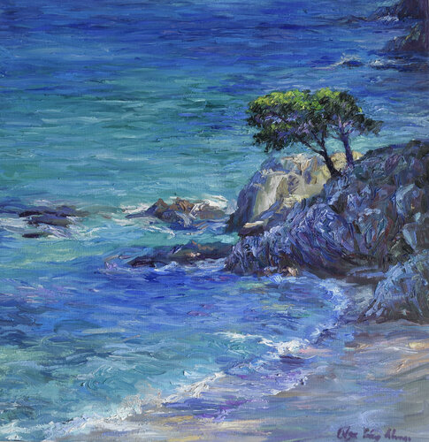 Playa en Gerona by Olga Pérez Alonso, Painting for Sale on Singulart