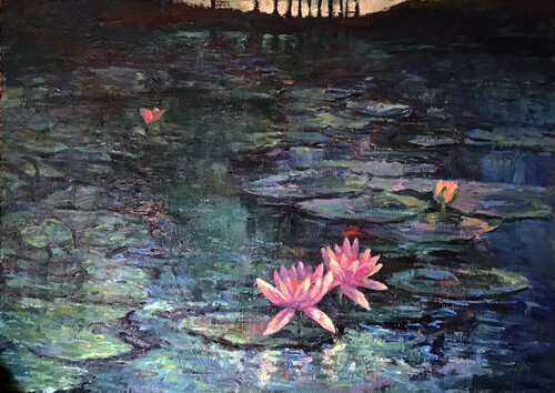 Nenúfares de Olga Pérez Alonso, Pintura a la venta en Singulart