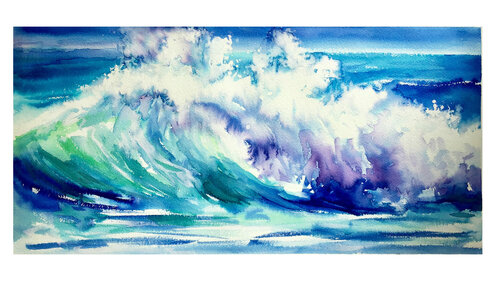 La fuerza del mar by Olga Pérez Alonso, Work on Paper for Sale on Singulart