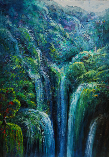 La gran cascada di Olga Pérez Alonso, Pittura in vendita su Singulart