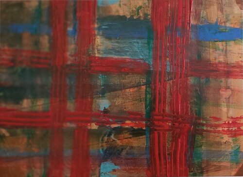 Líneas rojas van Juan Hidalgo, Schilderij te koop op Singulart