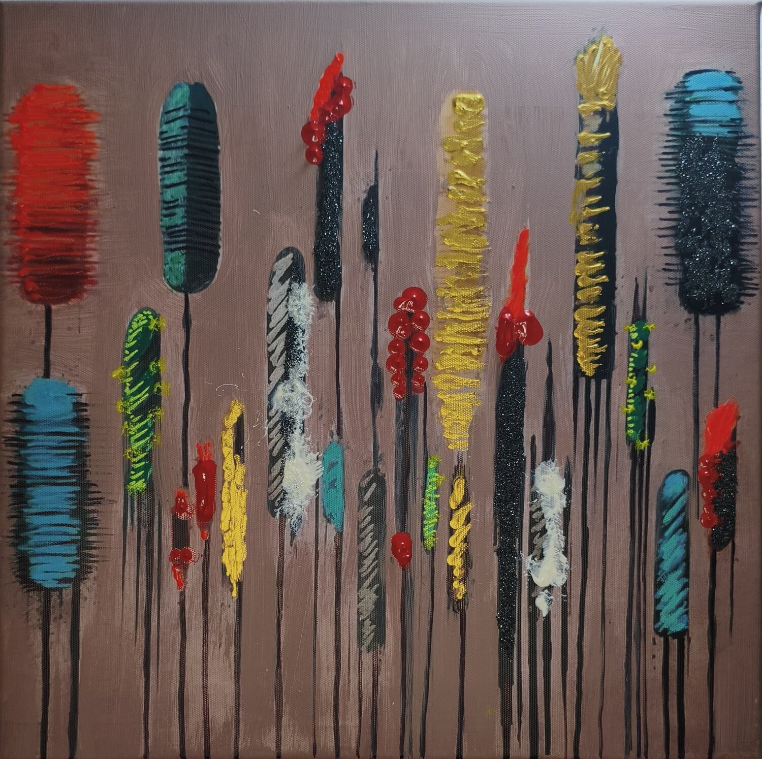 Juncos de color Juan Hidalgo Original painting for sale