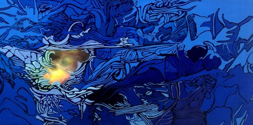 l'écoute intérieur van André Bielen, Schilderij te koop op Singulart