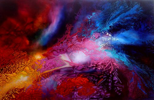 Fafnir le gardien des trésors van André Bielen, Schilderij te koop op Singulart