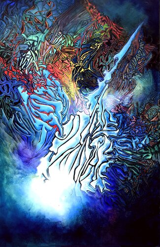 Entre feu et glace di André Bielen, Pittura in vendita su Singulart