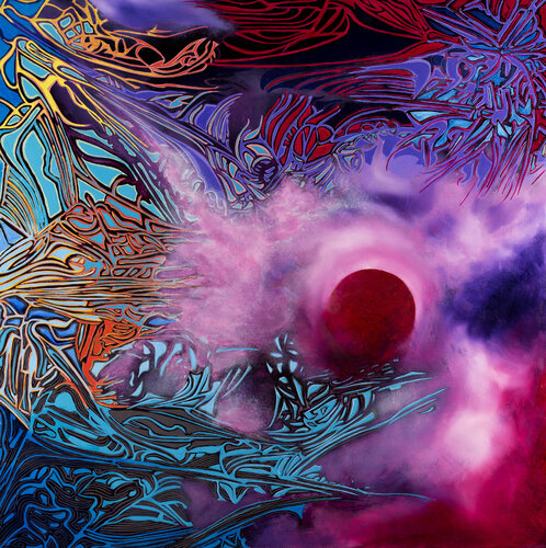 Cantique pourpre von André Bielen, Malerei kaufen auf Singulart