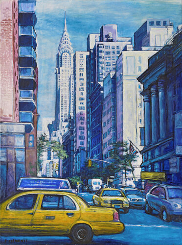 The Chrysler building New York van Patricia Clements, Schilderij te koop op Singulart