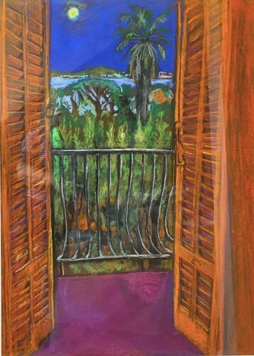 A view of St Tropez from Balcony pastel von Patricia Clements, Malerei kaufen auf Singulart