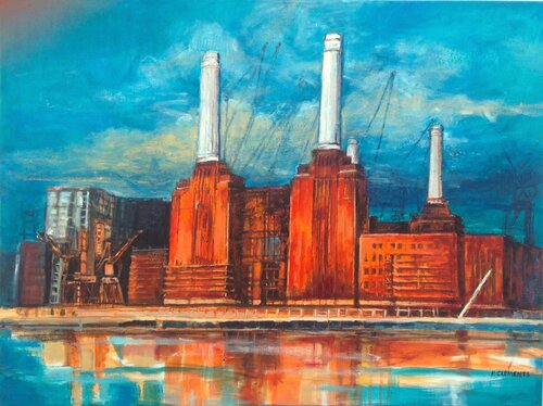 Battersea Power Station London Cityscape von Patricia Clements, Malerei kaufen auf Singulart