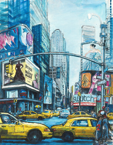 New York on the Broadway von Patricia Clements, Malerei kaufen auf Singulart