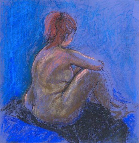 Nude with blue Patricia Clements