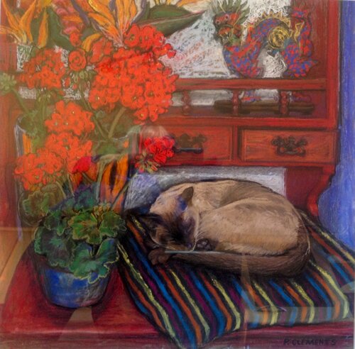 Bob on the dresser von Patricia Clements, Zeichnungen kaufen auf Singulart