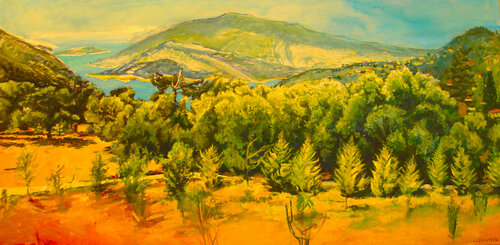 Turkey Landscape, very large by Patricia Clements, Painting for Sale on Singulart