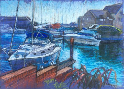 Boats in the Solent von Patricia Clements, Zeichnungen kaufen auf Singulart