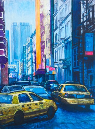 Busy Greenwich Village New York von Patricia Clements, Malerei kaufen auf Singulart