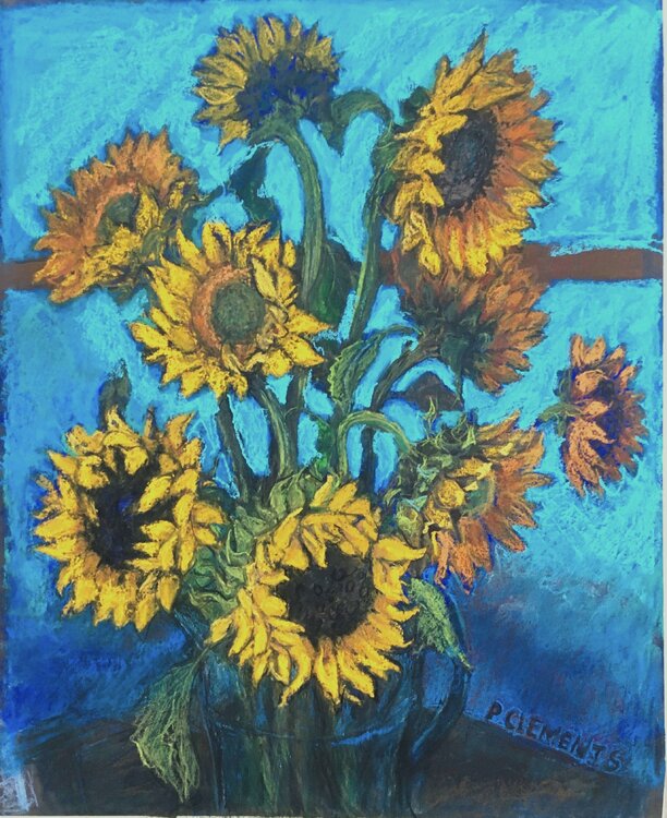 VAN GOGH INFLUENCED SUNFLOWERS Patricia Clements