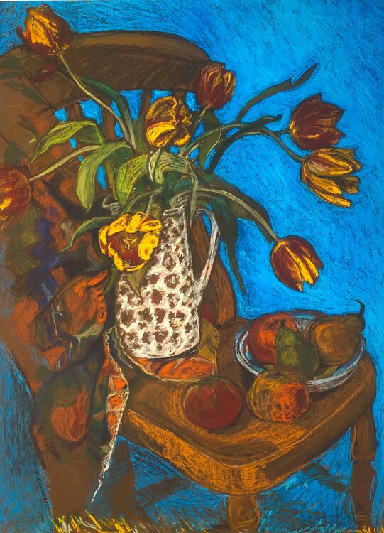 KINGFISHER BLUE STILL LIFE GICLEE Patricia Clements