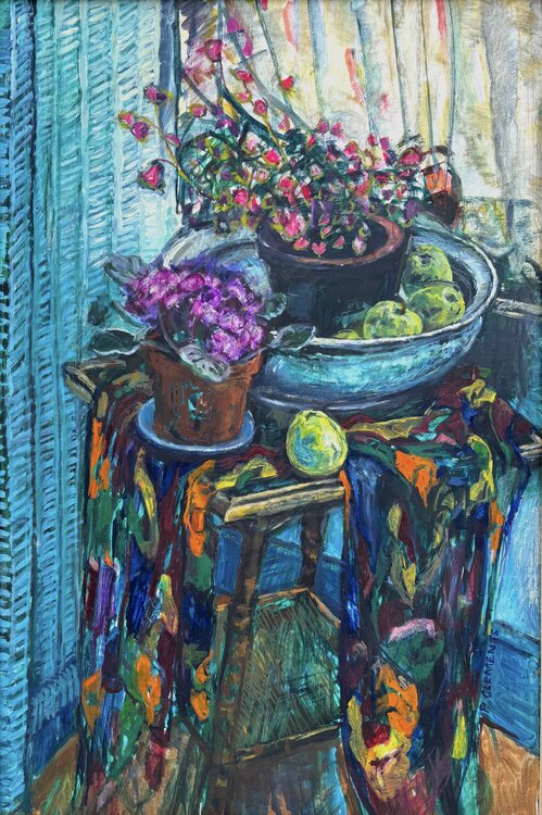 Apples in Victorian bowl still life Patricia Clements