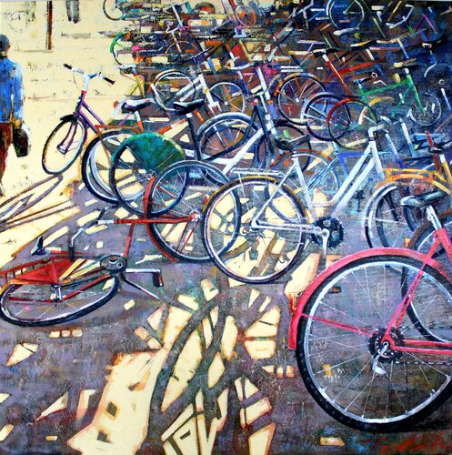 " Parkplätz " di Taleh Mirkazım, Pittura in vendita su Singulart