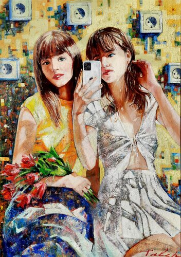 " Selfie " von Taleh Mirkazım, Malerei kaufen auf Singulart