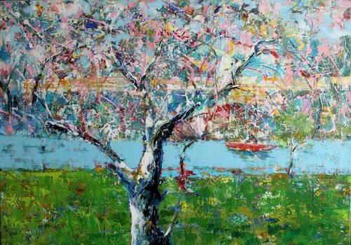 '' Die Landschaft " di Taleh Mirkazım, Pittura in vendita su Singulart