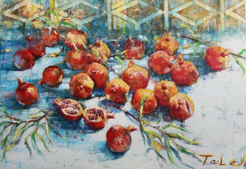" Die Granatäpfel " di Taleh Mirkazım, Pittura in vendita su Singulart