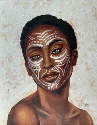 Mysterious beauty di Anna Briukhovetska, Pittura in vendita su Singulart