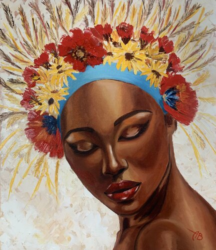 Pray for Ukraine van Anna Briukhovetska, Schilderij te koop op Singulart