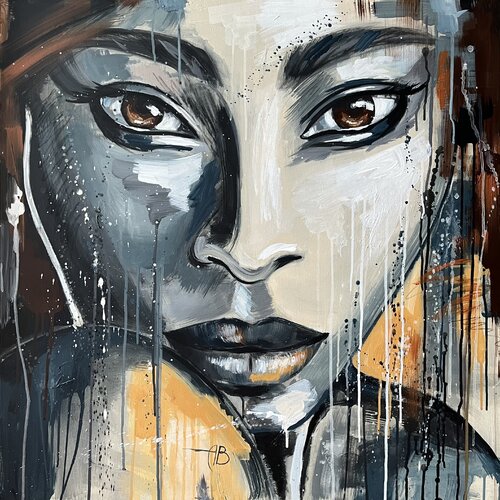 Portrait #3 Beautiful chaos von Anna Briukhovetska, Malerei kaufen auf Singulart