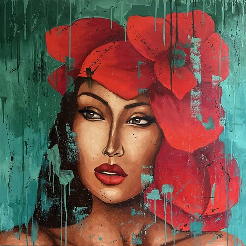 Between silence and fire di Anna Briukhovetska, Pittura in vendita su Singulart