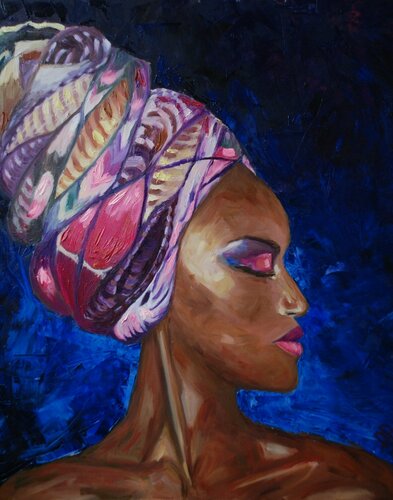AFRICAN NIGHT di Anna Briukhovetska, Pittura in vendita su Singulart