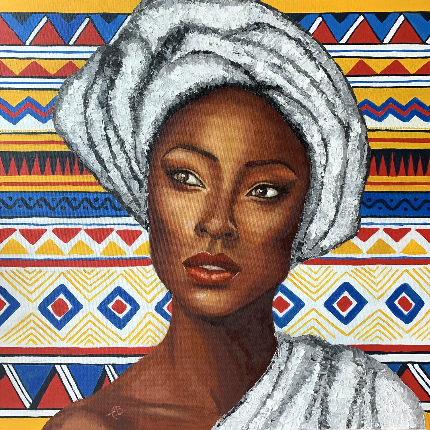 Soul of Africa Anna Briukhovetska Originalgemälde zu verkaufen
