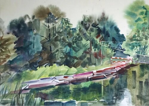 Bridge de Valentina Kachina, Obra en papel a la venta en Singulart