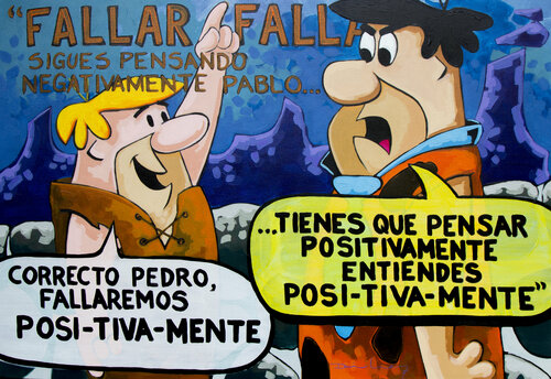 Fallar fallar sigues pensando negativamente Pablo von Didier Franco, Malerei kaufen auf Singulart