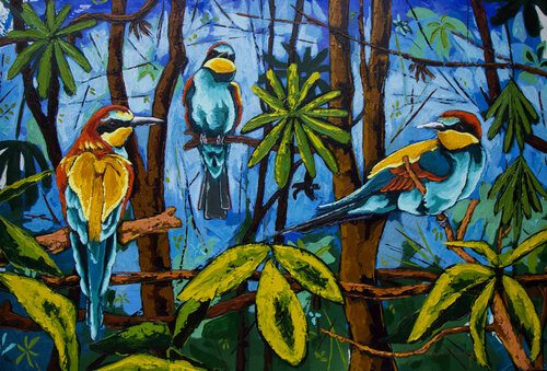 Abejarucos van Didier Franco, Schilderij te koop op Singulart