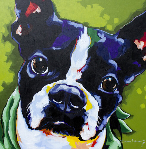 Mascota (Boston Terrier) by Didier Franco, Painting for Sale on Singulart