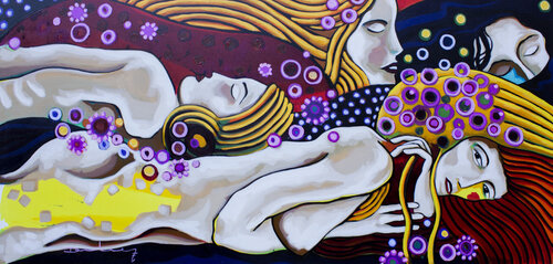 Serpientes acuáticas (Klimt) von Didier Franco, Malerei kaufen auf Singulart