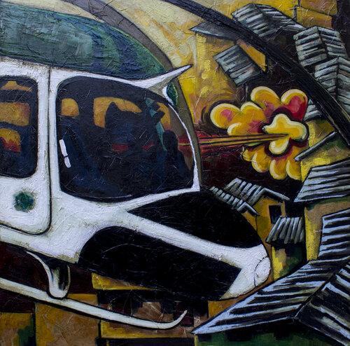 12:00 pm. by Didier Franco, Painting for Sale on Singulart
