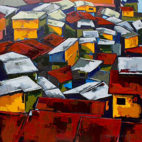 Arquitecturas by Didier Franco, Painting for Sale on Singulart