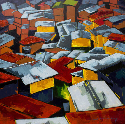 Pa´l Centro by Didier Franco, Painting for Sale on Singulart