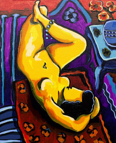 Mujer reclinada (Matisse) de Didier Franco, Pintura a la venta en Singulart
